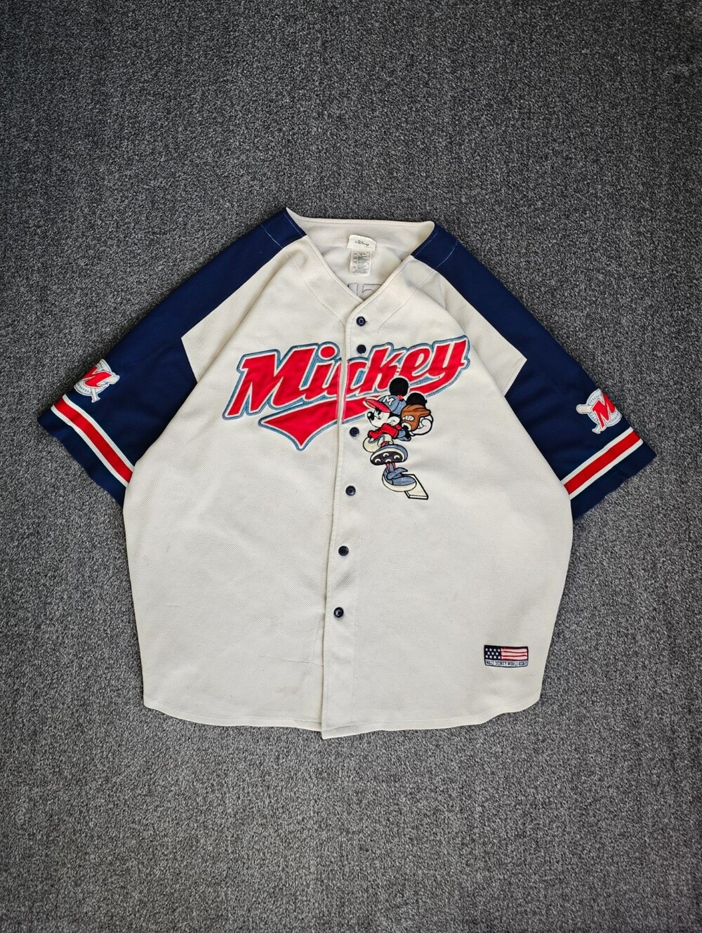 Vintage Walt Disney World Mickey Mouse Baseball Jersey #28 Size XXL